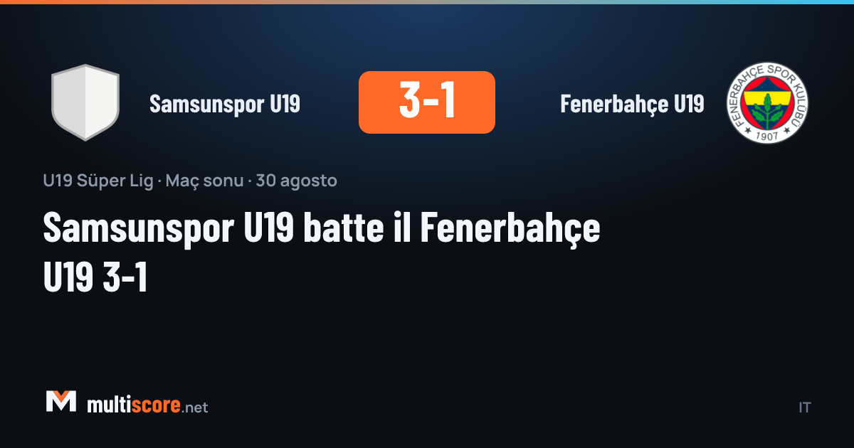 Samsunspor U19 - Fenerbahçe U19 maçından bir görüntü