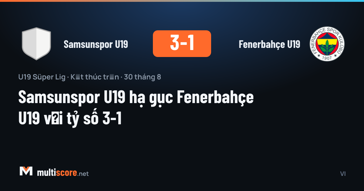 Samsunspor U19 - Fenerbahçe U19 maçından bir görüntü
