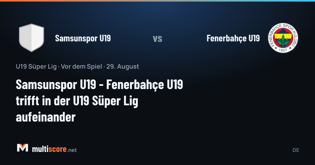 Samsunspor U19 - Fenerbahçe U19 U19 Süper Lig maçı