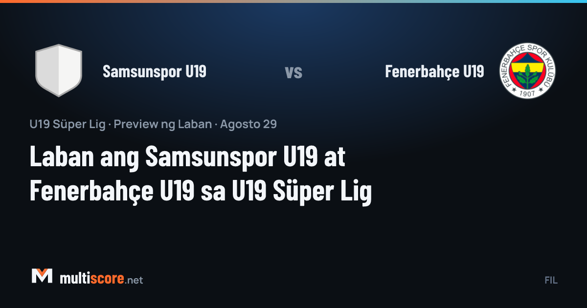 Samsunspor U19 - Fenerbahçe U19 U19 Süper Lig maçı