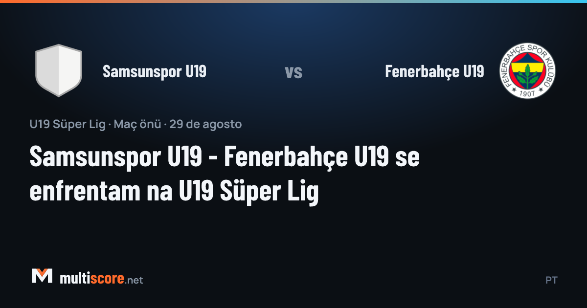 Samsunspor U19 - Fenerbahçe U19 U19 Süper Lig maçı