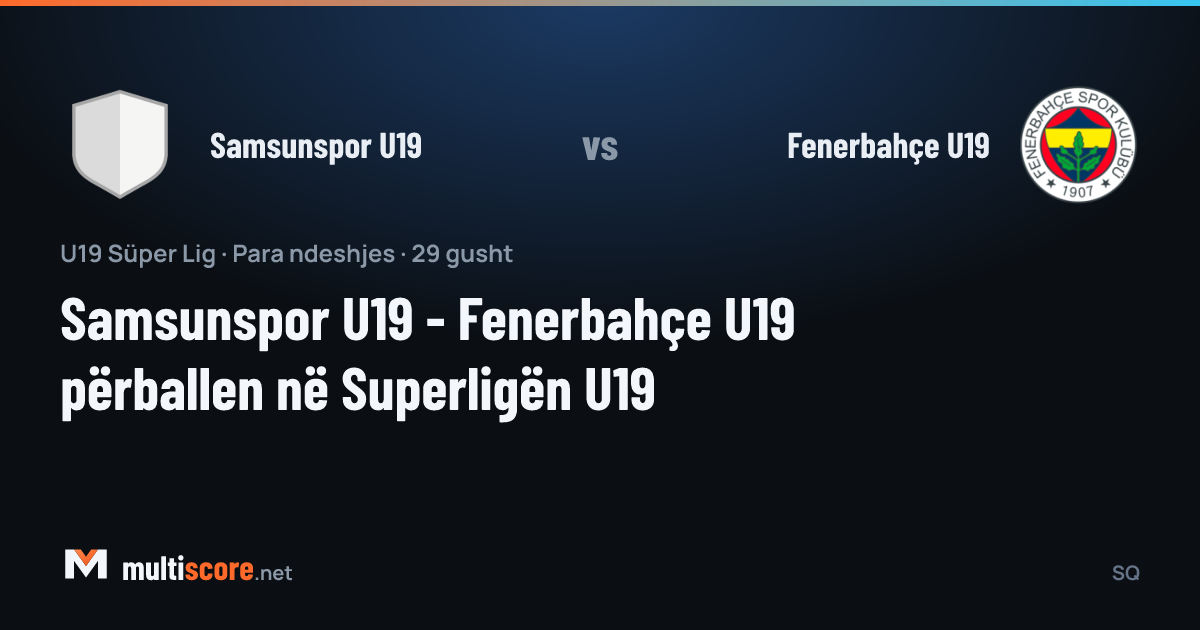 Samsunspor U19 - Fenerbahçe U19 U19 Süper Lig maçı