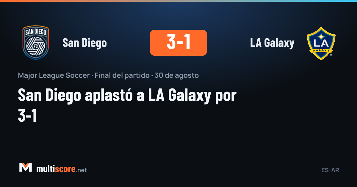 San Diego LA Galaxy karşısında 3-1 kazandı