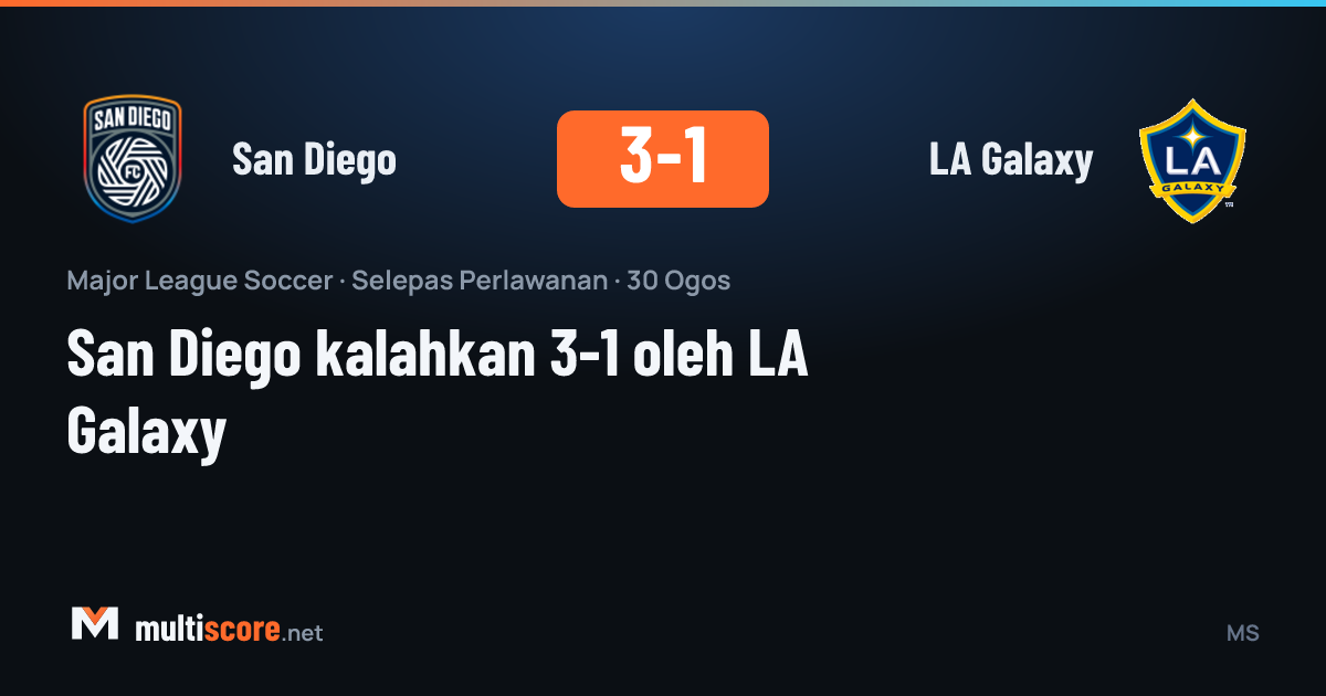 San Diego LA Galaxy karşısında 3-1 kazandı