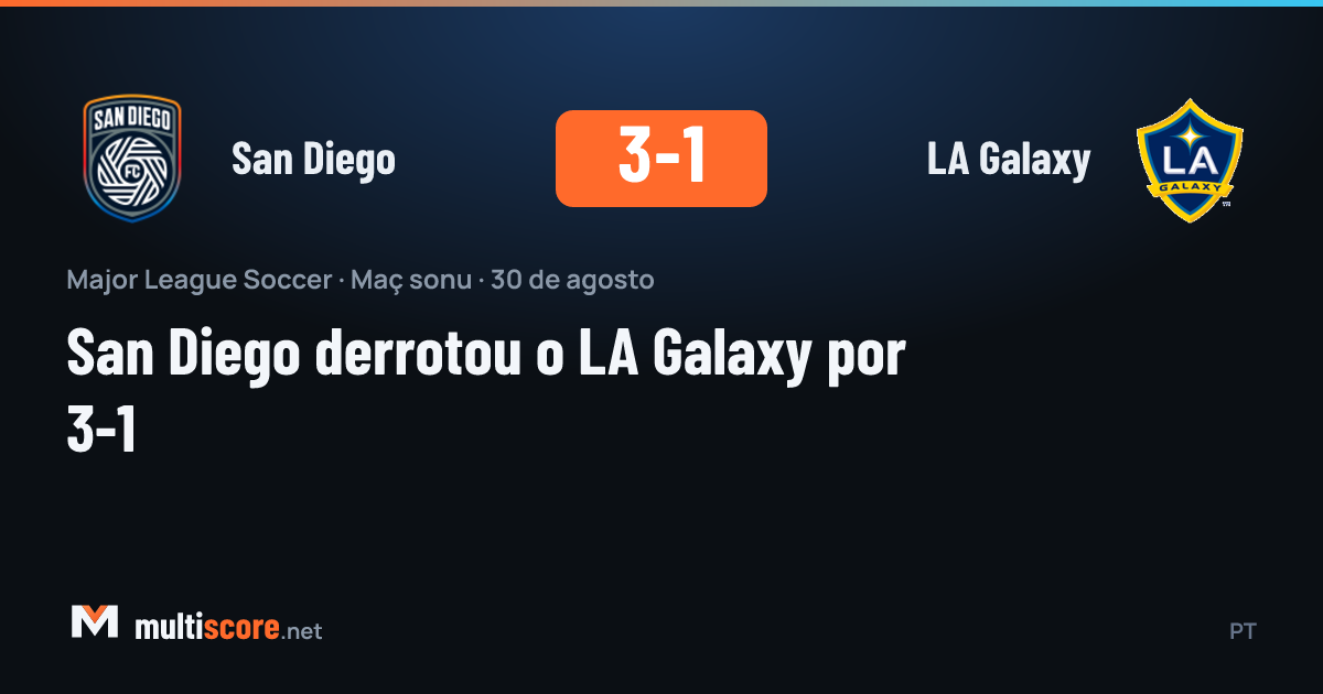 San Diego LA Galaxy karşısında 3-1 kazandı