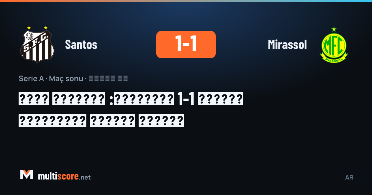 Santos ve Mirassol oyuncuları top için mücadele ediyor