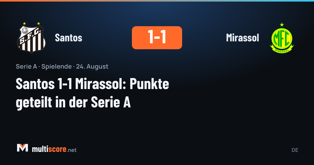 Santos ve Mirassol oyuncuları top için mücadele ediyor