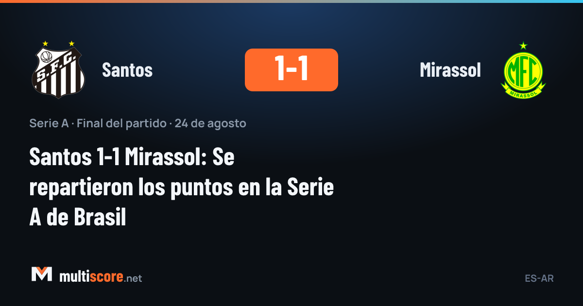Santos ve Mirassol oyuncuları top için mücadele ediyor