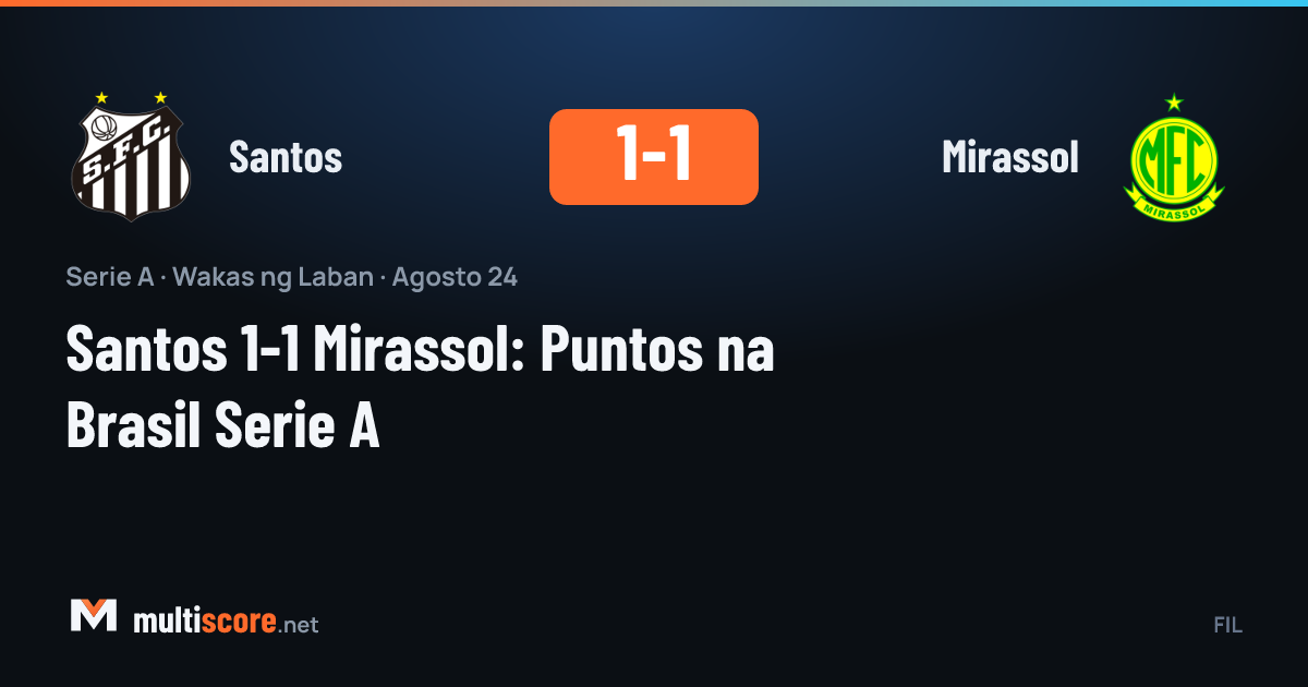 Santos ve Mirassol oyuncuları top için mücadele ediyor