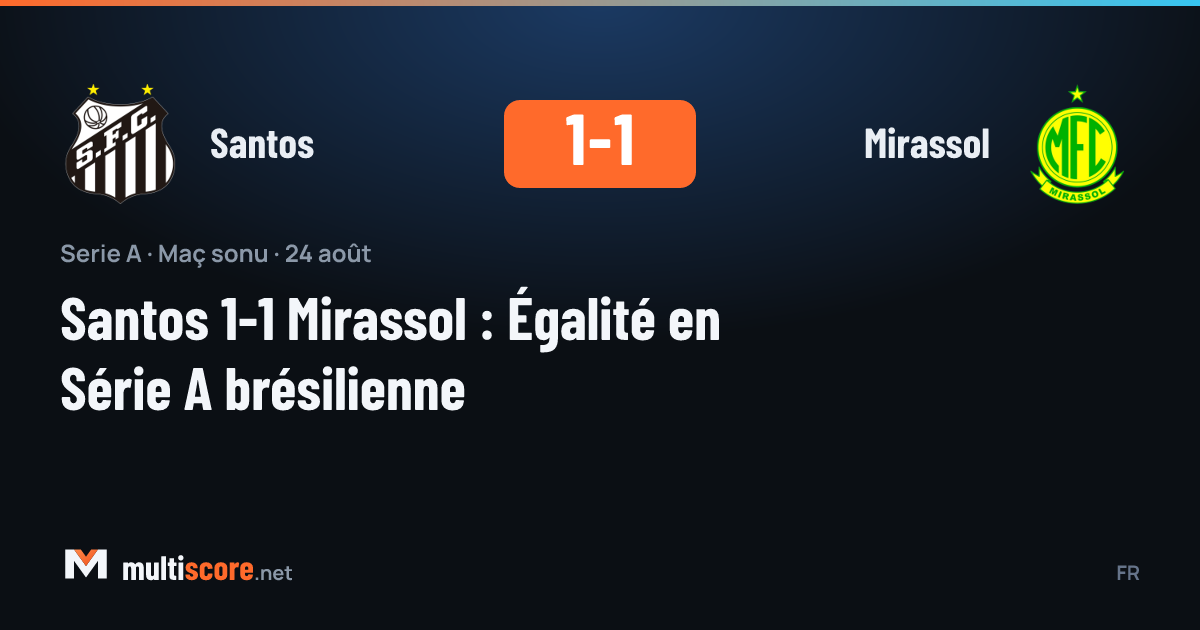 Santos ve Mirassol oyuncuları top için mücadele ediyor