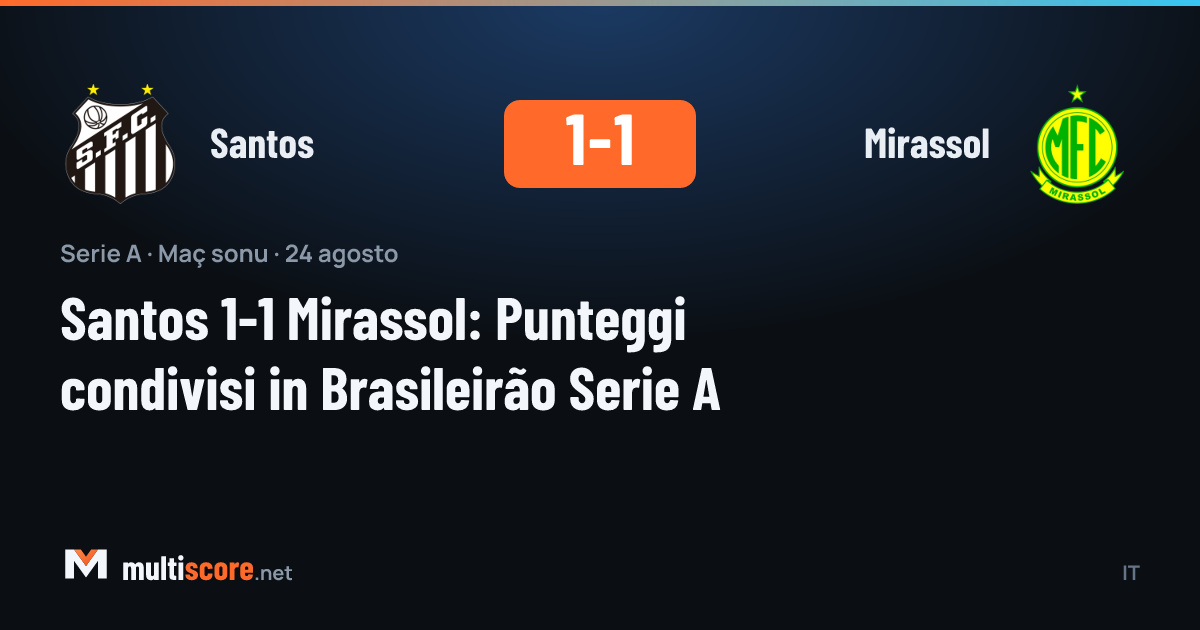 Santos ve Mirassol oyuncuları top için mücadele ediyor