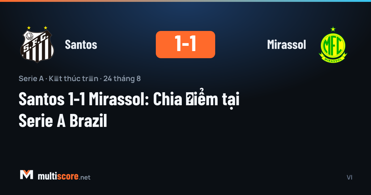Santos ve Mirassol oyuncuları top için mücadele ediyor