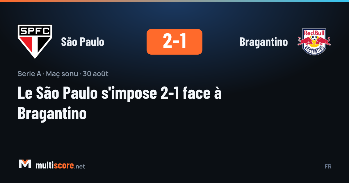 São Paulo - Bragantino Série A maçı