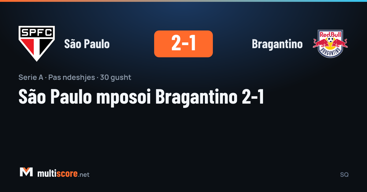 São Paulo - Bragantino Série A maçı