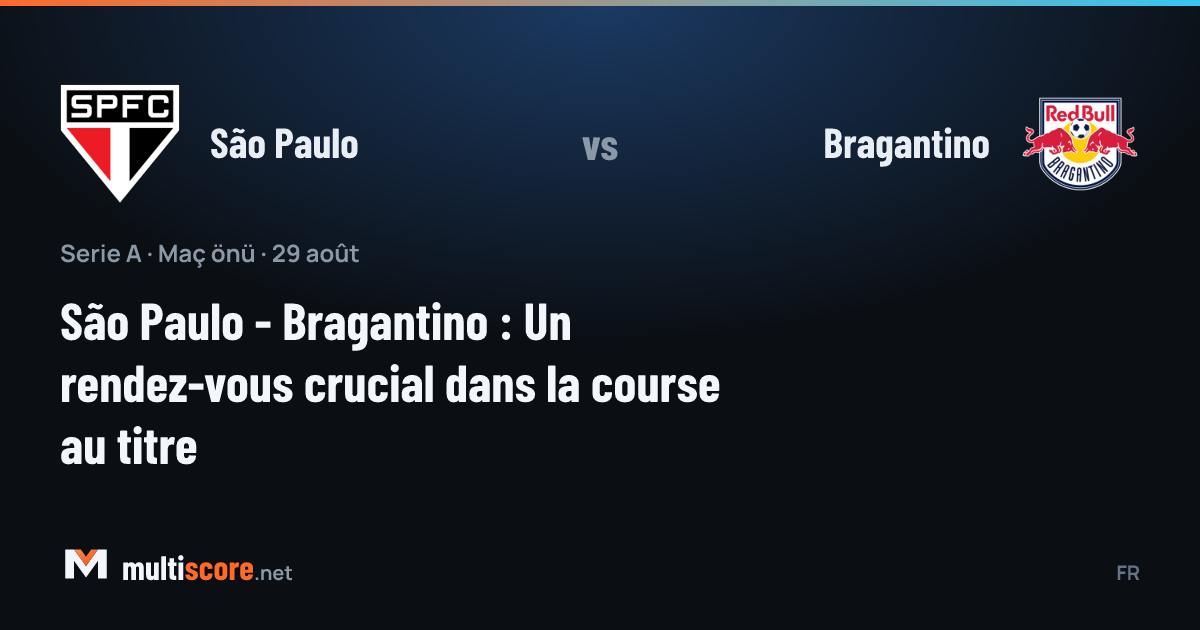 São Paulo ve Bragantino oyuncuları Serie A maçında mücadele ederken