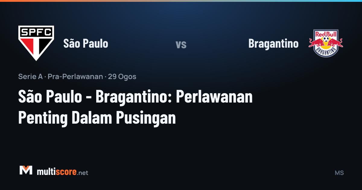 São Paulo ve Bragantino oyuncuları Serie A maçında mücadele ederken