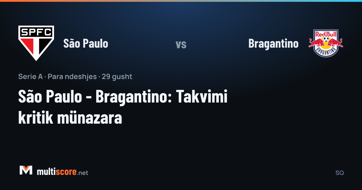 São Paulo ve Bragantino oyuncuları Serie A maçında mücadele ederken