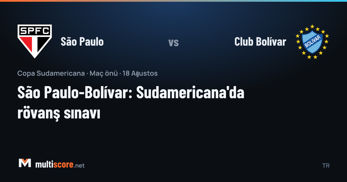 São Paulo ve Club Bolívar oyuncuları Copa Sudamericana maçında