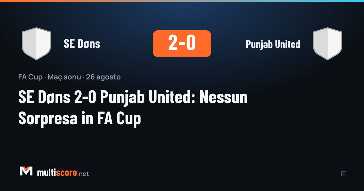 SE Døns - Punjab United