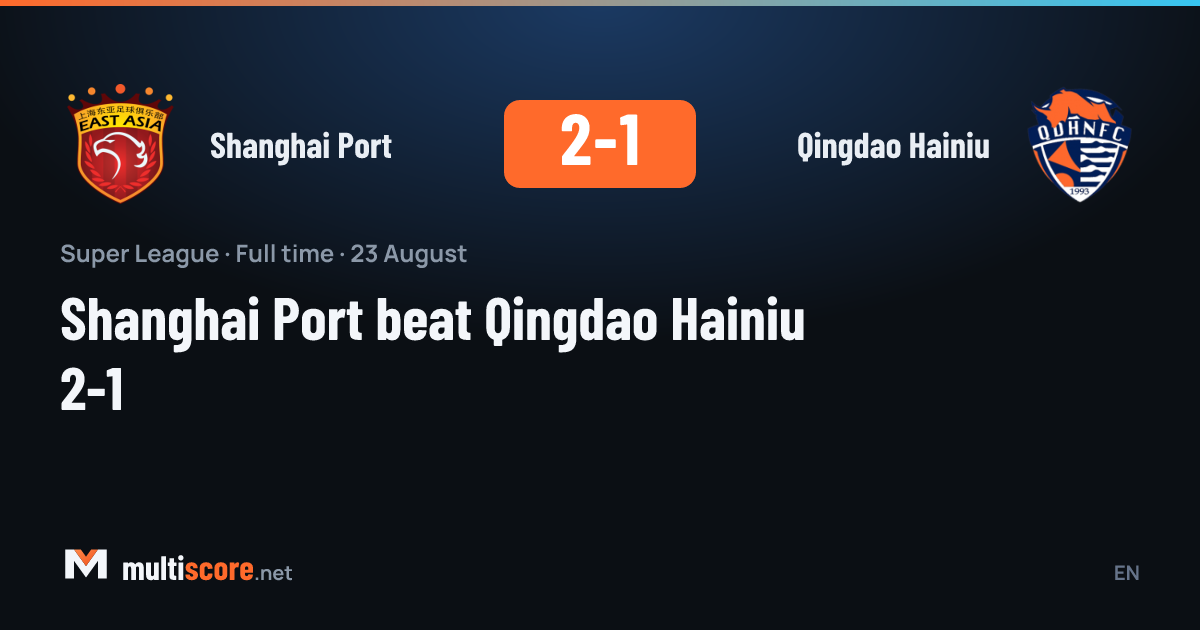 Shanghai Port ve Qingdao Hainiu maçından bir görünüm