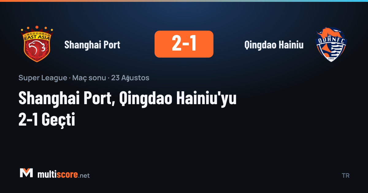 Shanghai Port ve Qingdao Hainiu maçından bir görünüm