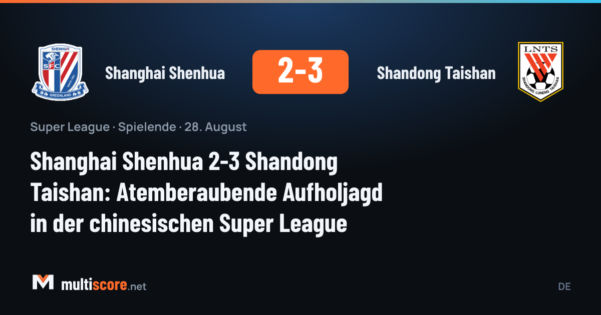 Shanghai Shenhua ve Shandong Taishan arasında oynanan Çin Süper Ligi maçından bir kare