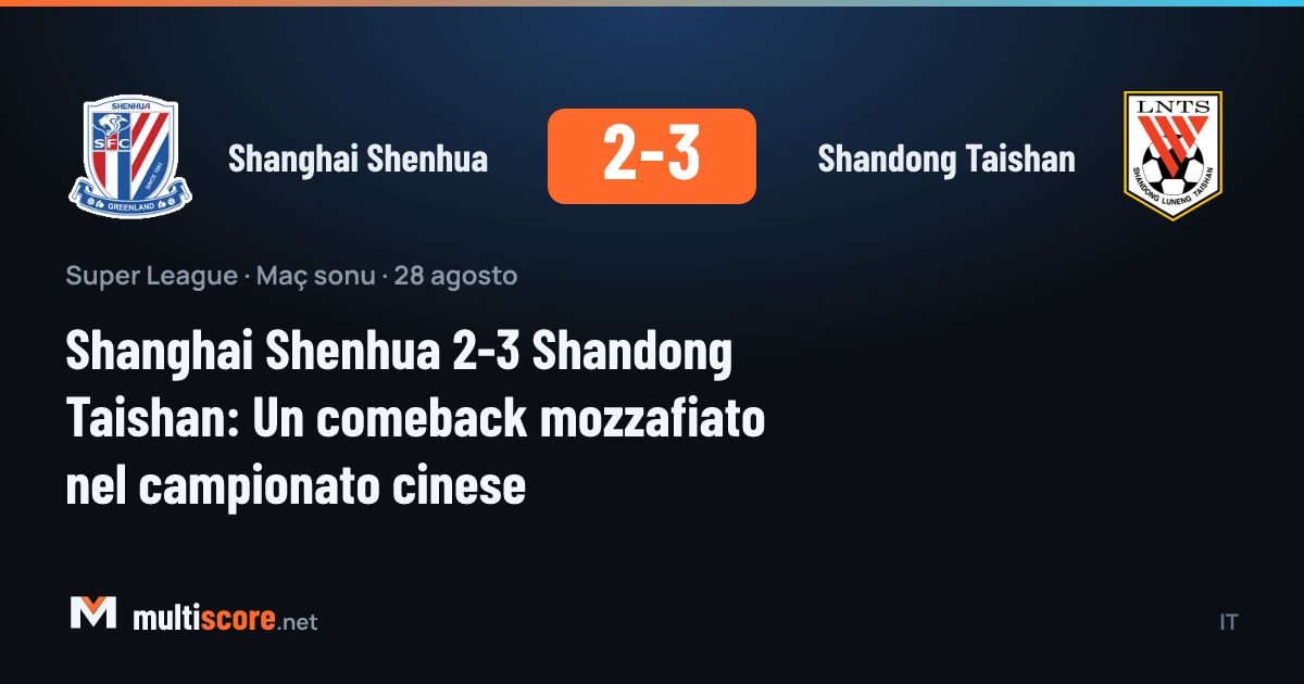 Shanghai Shenhua ve Shandong Taishan arasında oynanan Çin Süper Ligi maçından bir kare