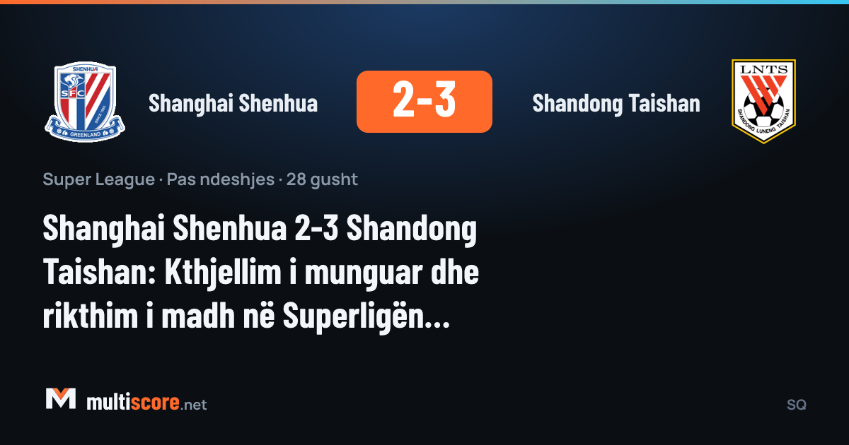 Shanghai Shenhua ve Shandong Taishan arasında oynanan Çin Süper Ligi maçından bir kare