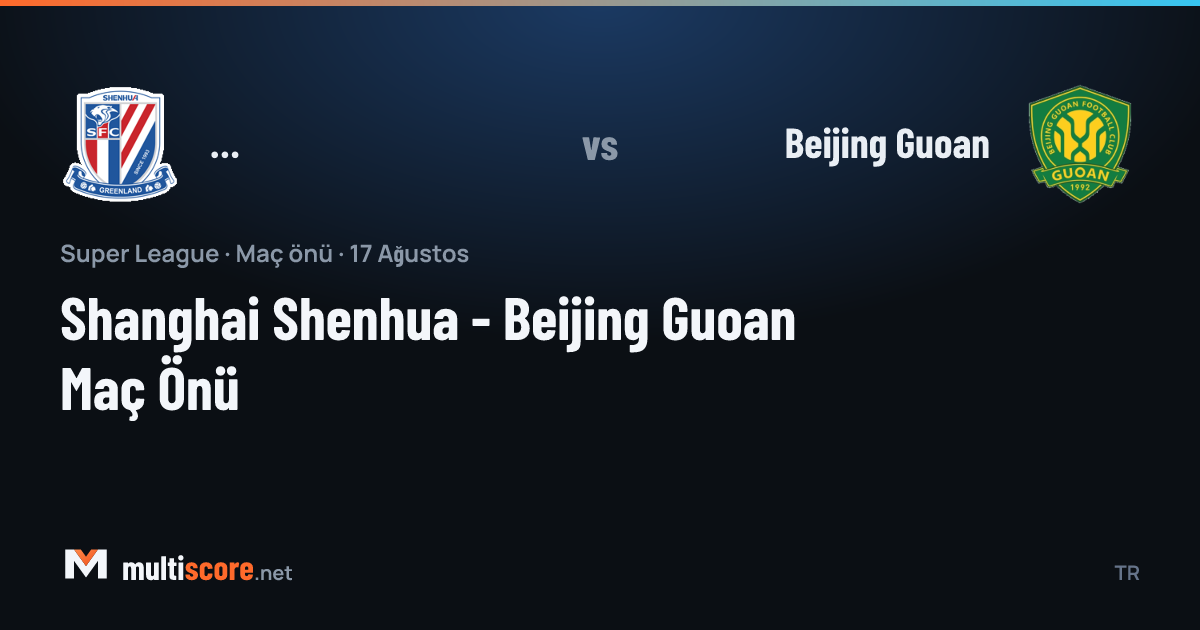 Shanghai Shenhua ile Beijing Guoan karşılaşmasından bir görsel