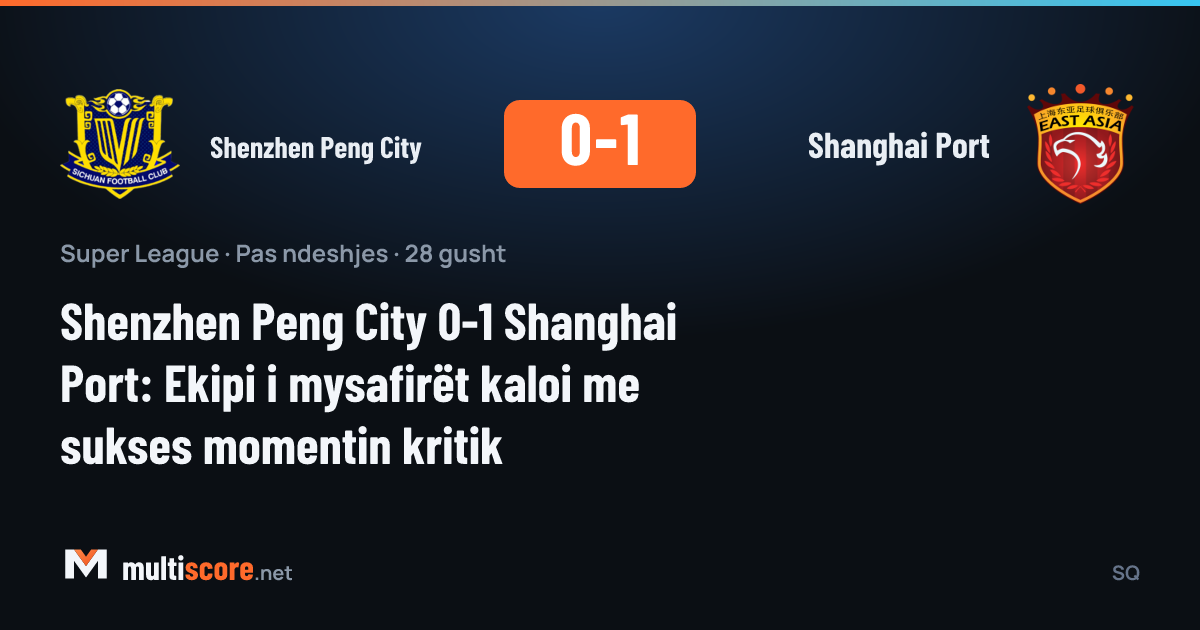 Shenzhen Peng City - Shanghai Port