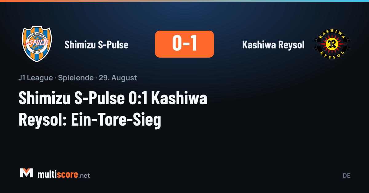 Shimizu S-Pulse Kashiwa Reysol J1 League maçı
