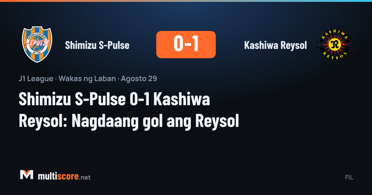 Shimizu S-Pulse Kashiwa Reysol J1 League maçı