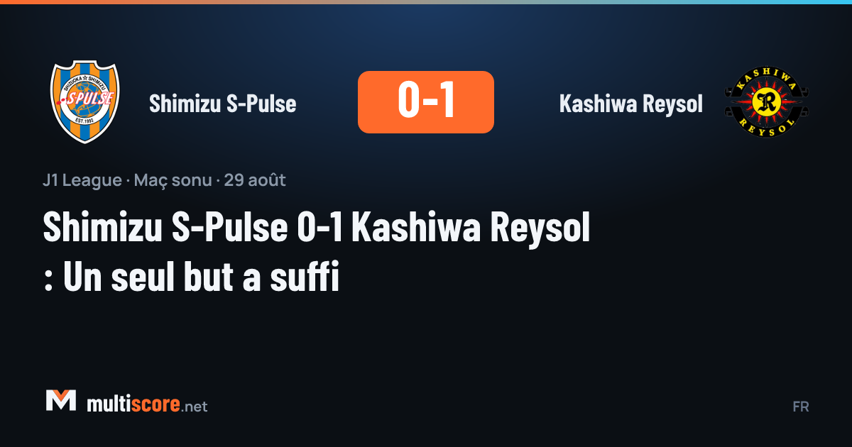 Shimizu S-Pulse Kashiwa Reysol J1 League maçı