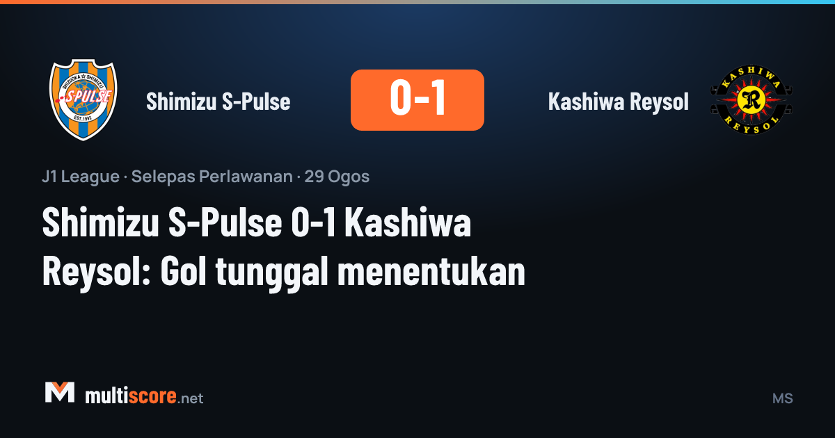 Shimizu S-Pulse Kashiwa Reysol J1 League maçı