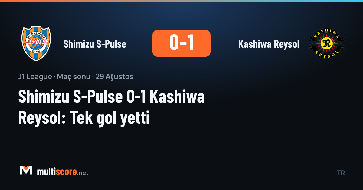 Shimizu S-Pulse Kashiwa Reysol J1 League maçı
