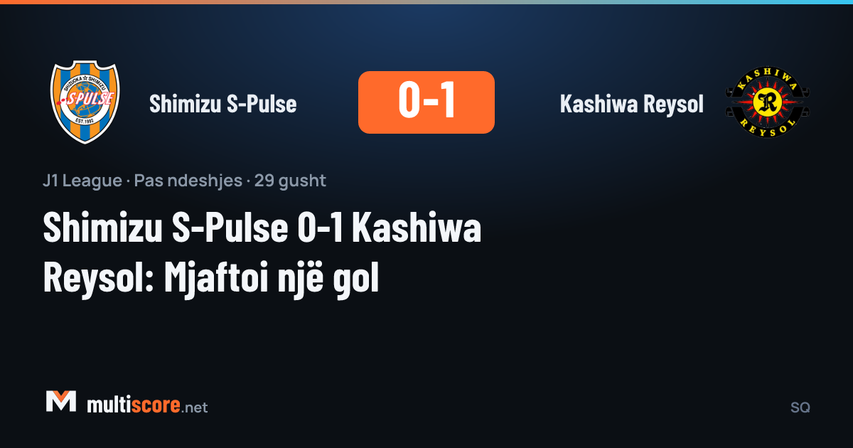 Shimizu S-Pulse Kashiwa Reysol J1 League maçı