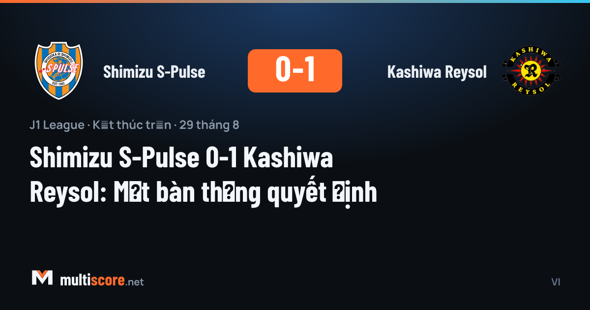 Shimizu S-Pulse Kashiwa Reysol J1 League maçı