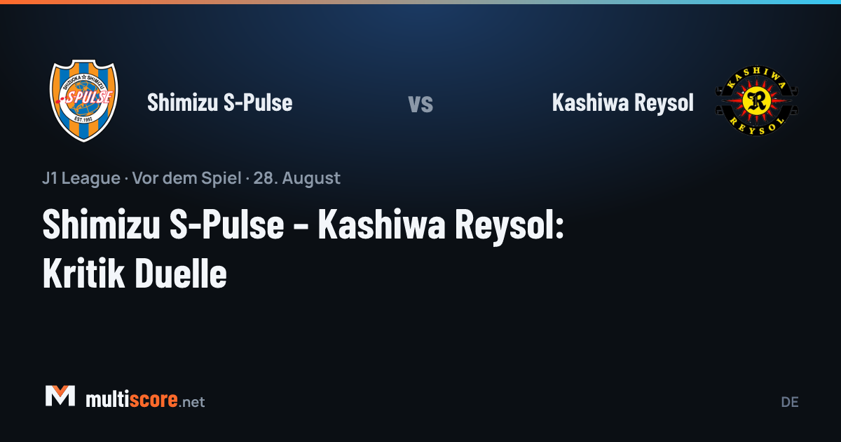 Shimizu S-Pulse - Kashiwa Reysol