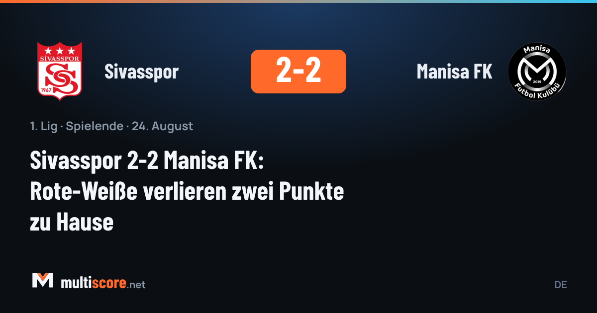Sivasspor ile Manisa FK arasındaki maçtan bir görünüm