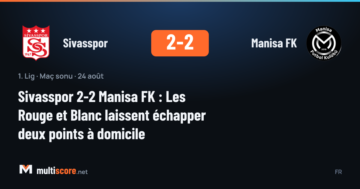 Sivasspor ile Manisa FK arasındaki maçtan bir görünüm