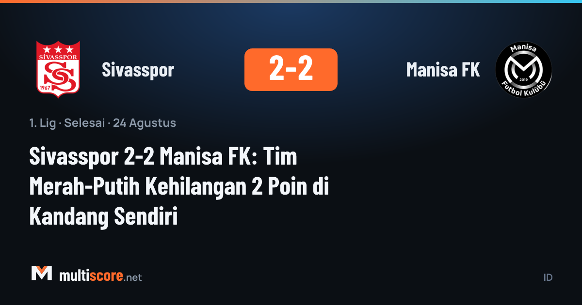 Sivasspor ile Manisa FK arasındaki maçtan bir görünüm