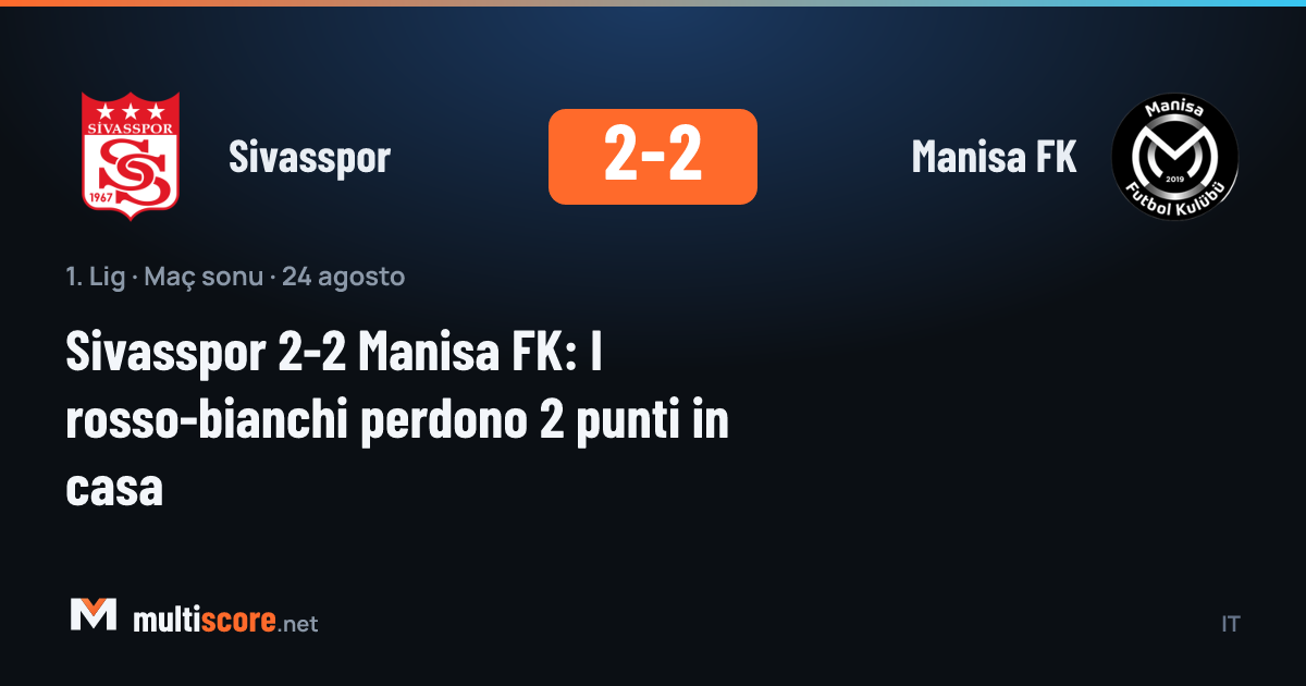 Sivasspor ile Manisa FK arasındaki maçtan bir görünüm