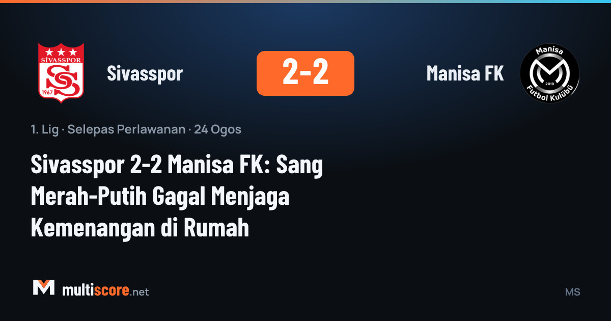 Sivasspor ile Manisa FK arasındaki maçtan bir görünüm