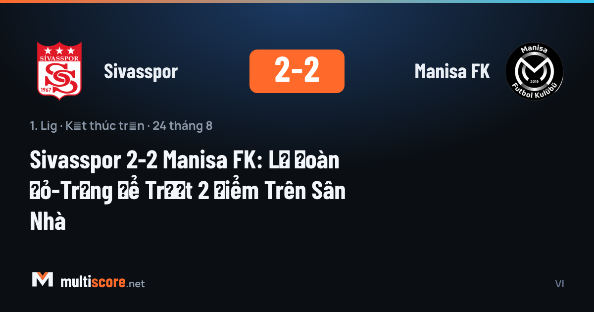Sivasspor ile Manisa FK arasındaki maçtan bir görünüm