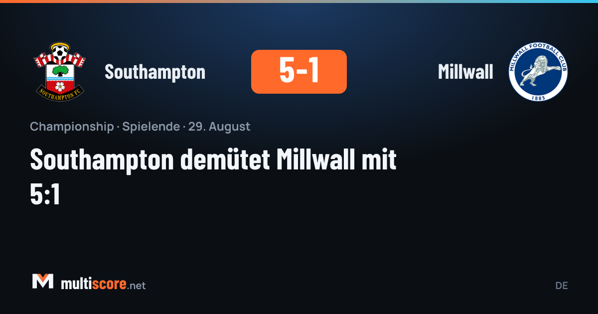 Southampton - Millwall Championship maçı