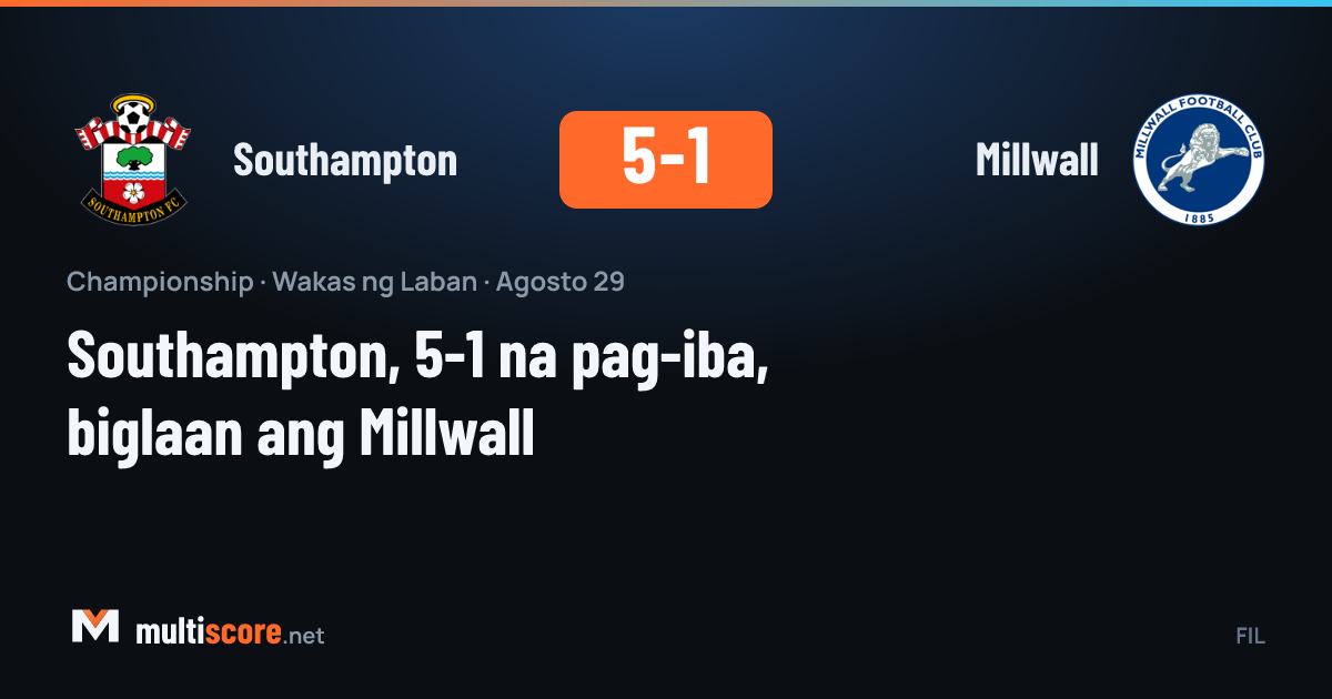 Southampton - Millwall Championship maçı
