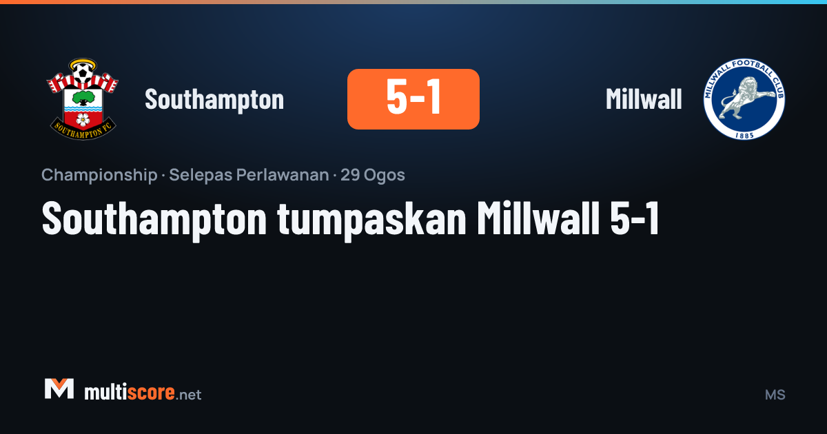 Southampton - Millwall Championship maçı