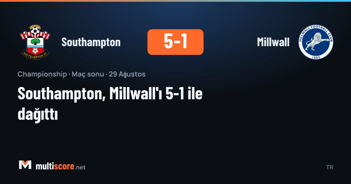 Southampton - Millwall Championship maçı