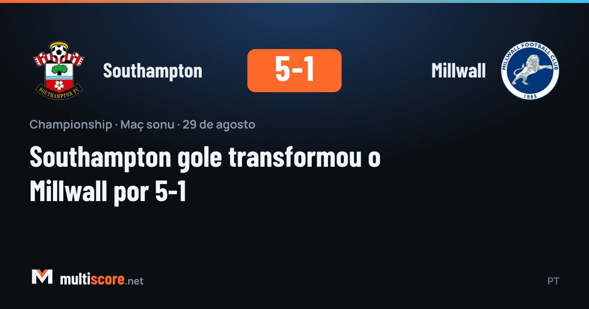Southampton - Millwall Championship maçı