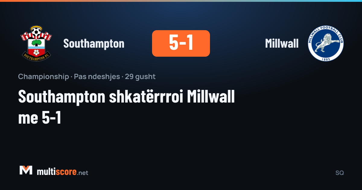 Southampton - Millwall Championship maçı